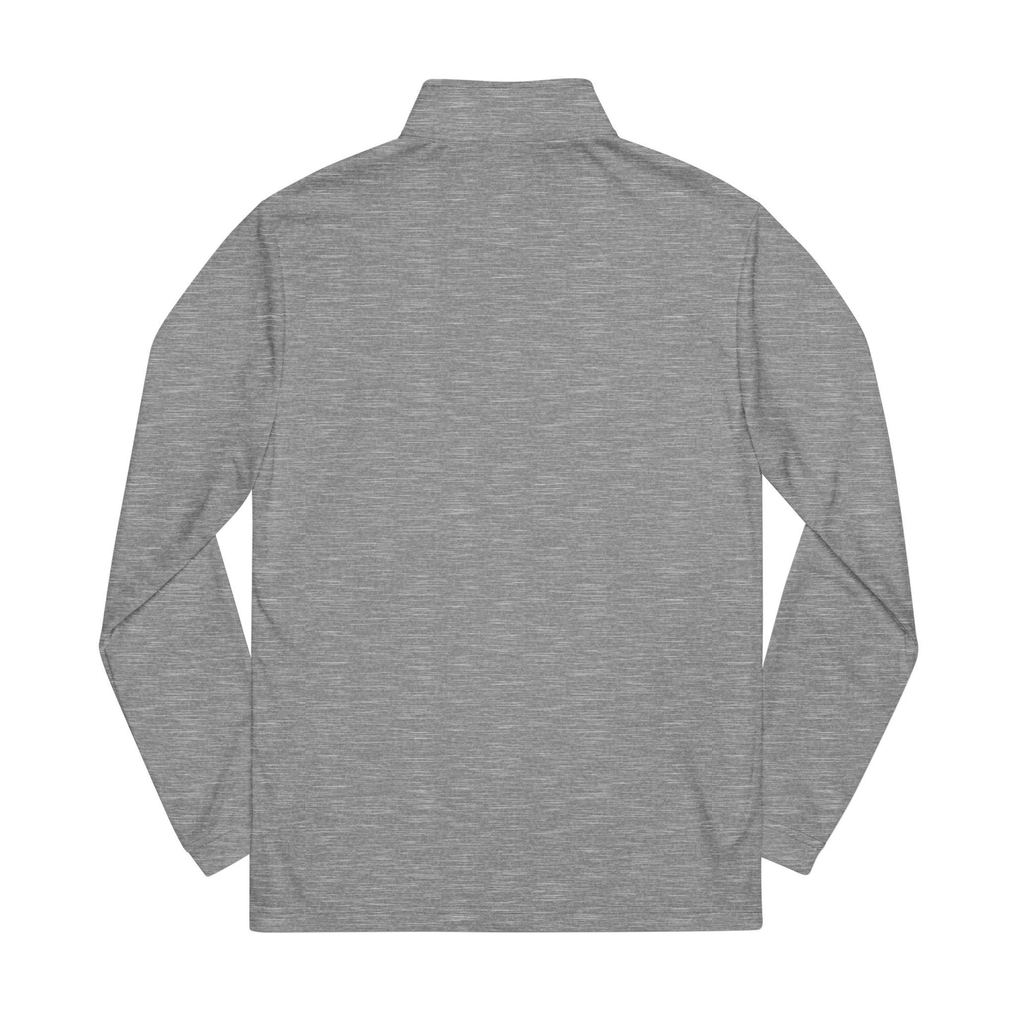 Embroidered Quarter-Zip Pullover — Athletic White Adidas Pullover with Logo Patch