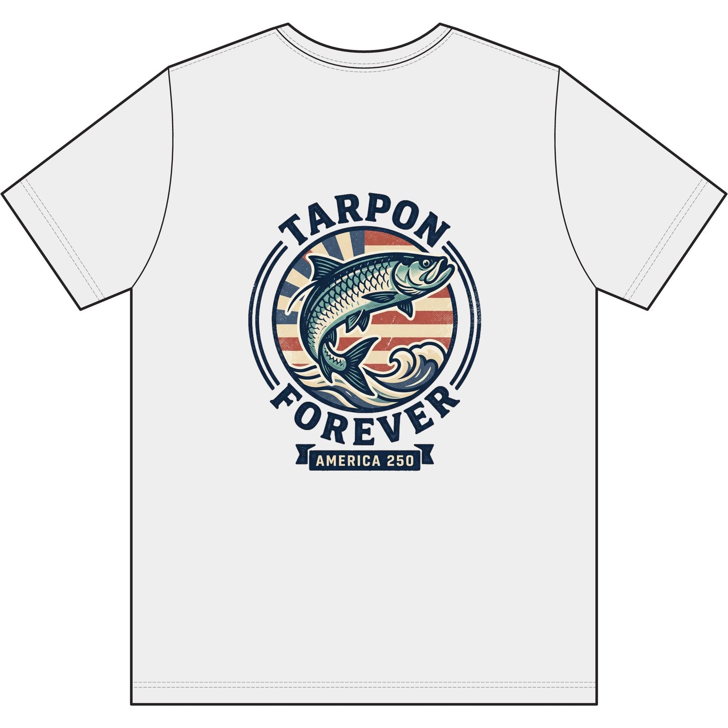 Tarpon Forever Graphic Tee — Vintage Fishing Shirt (America 250)