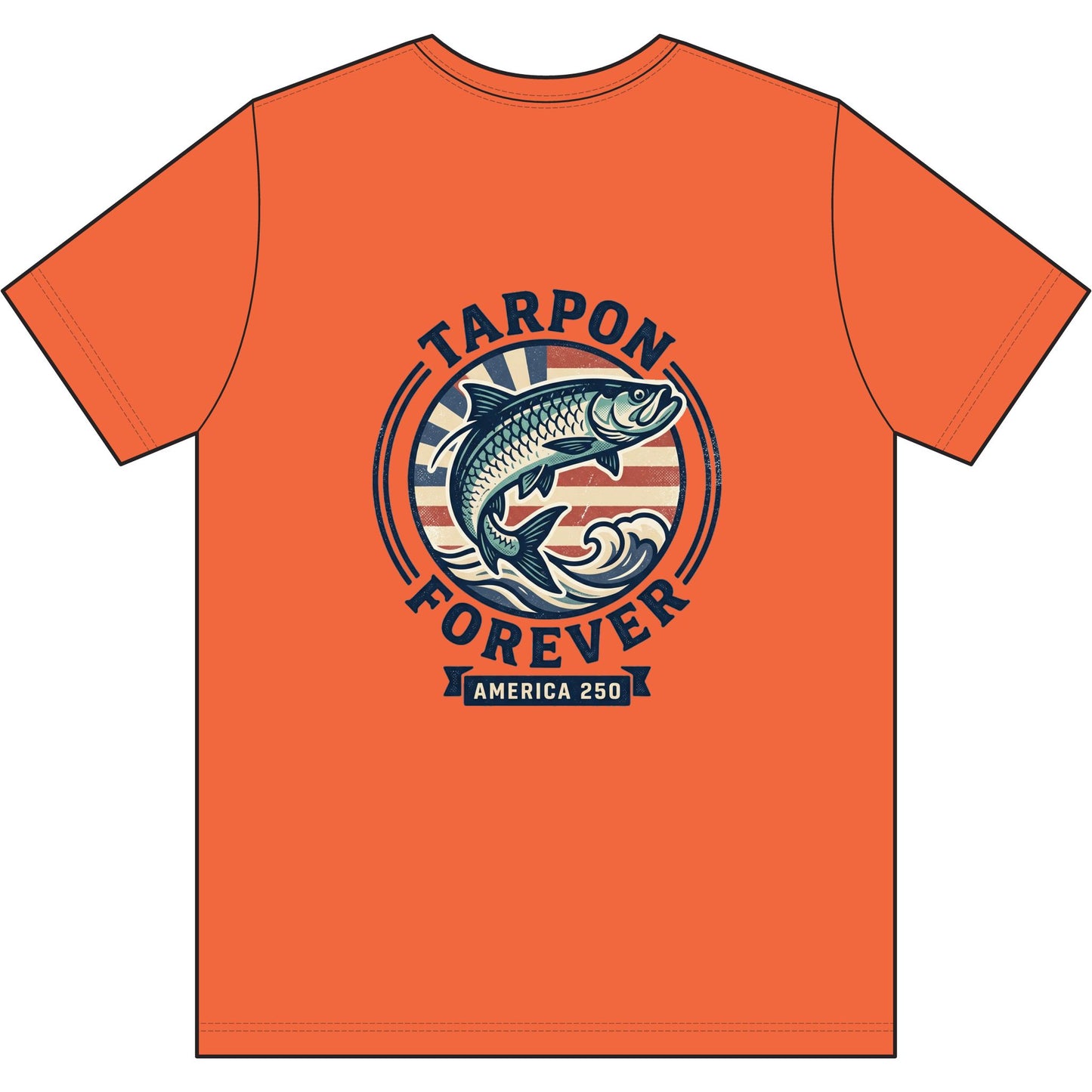 Tarpon Forever Graphic Tee — Vintage Fishing Shirt (America 250)