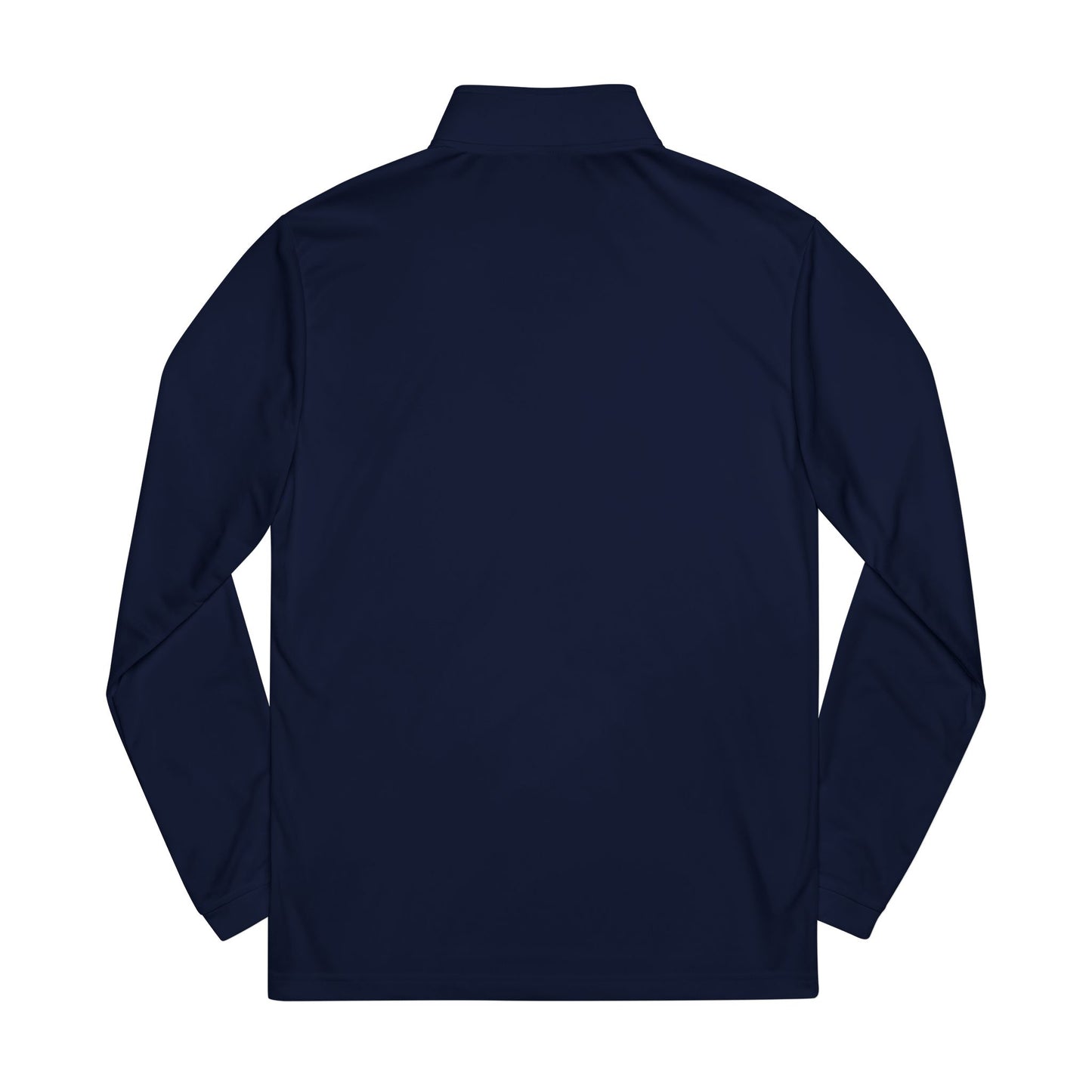 Embroidered Quarter-Zip Pullover — Athletic White Adidas Pullover with Logo Patch