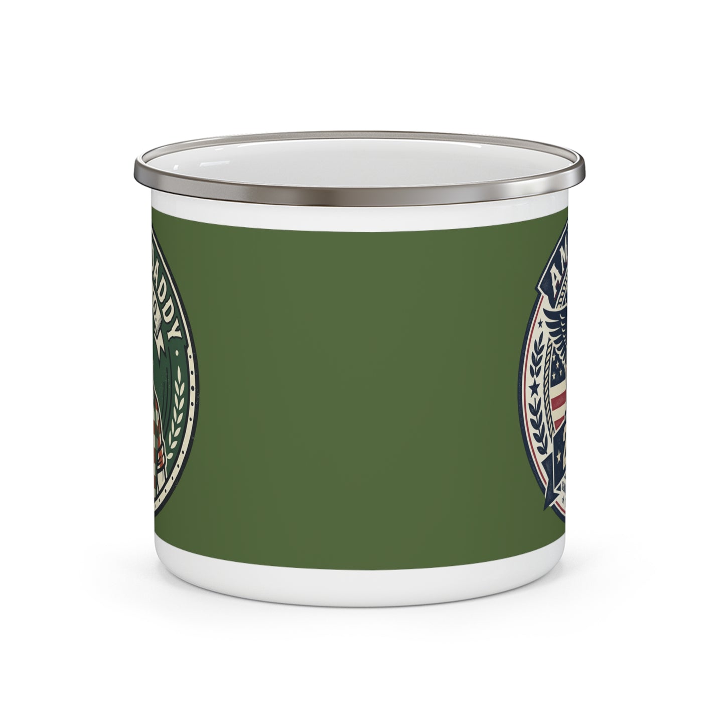 America 250 Enamel Camping Mug – Patriotic 1776–2026 Bicentennial Eagle Camp Cup