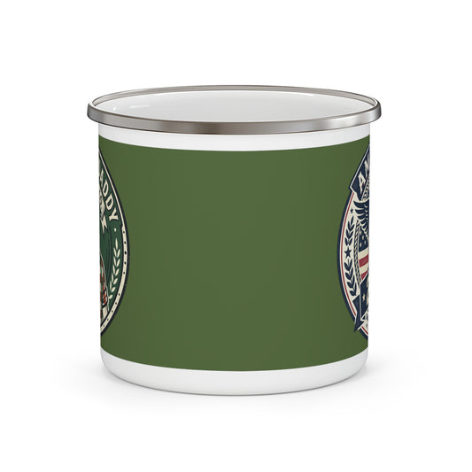 America 250 Enamel Camping Mug – Patriotic 1776–2026 Bicentennial Eagle Camp Cup