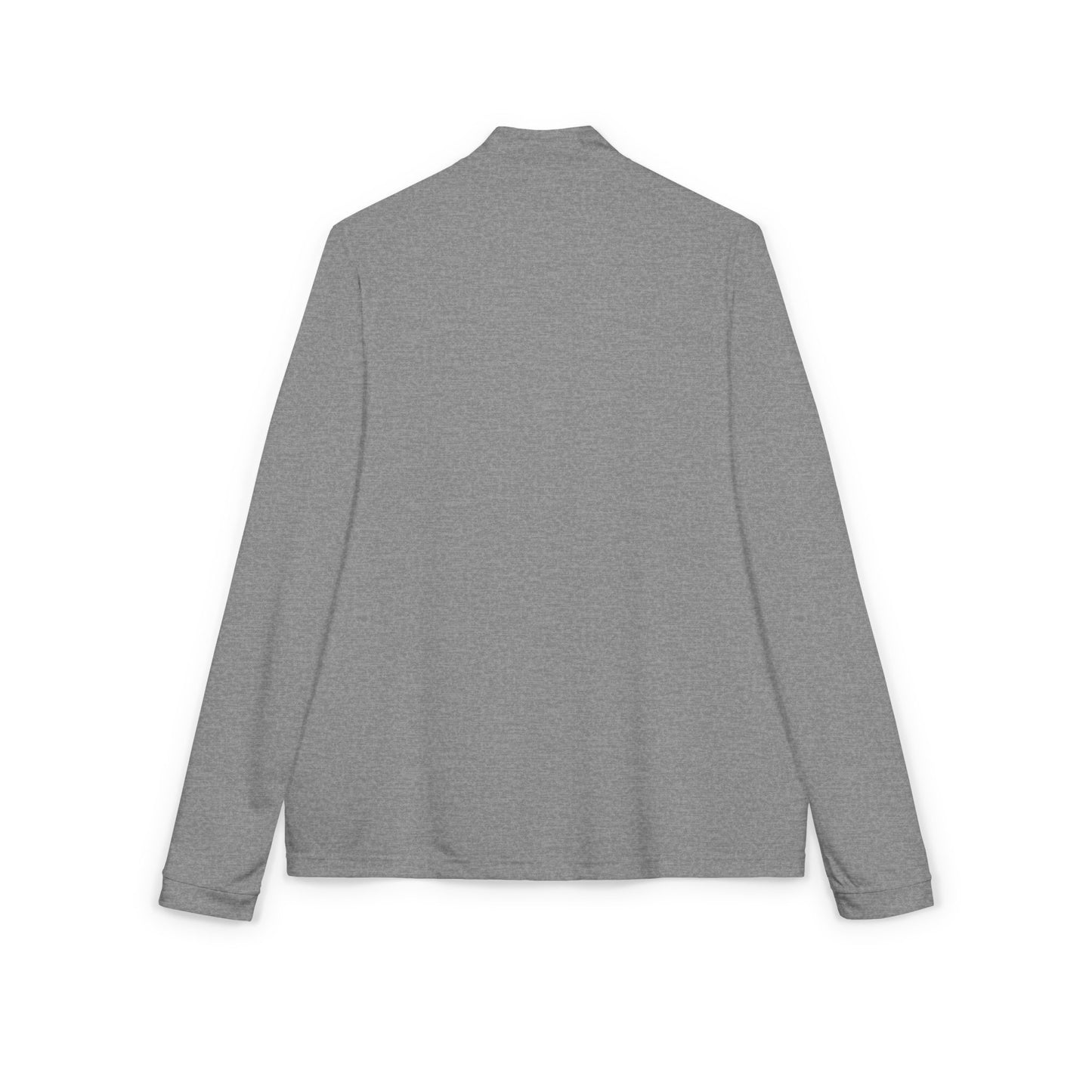 Embroidered Quarter-Zip Pullover — Athletic White Adidas Pullover with Logo Patch